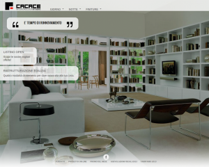 Cacace. Sito vetrina con grafica responsive sia per risoluzioni desktop che per tablet e smartphon.