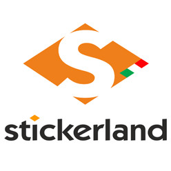 logo stickerland grafica stampa adesivi ricami